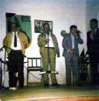 El  Pesidente inaugura la Peña, en presencia del Vicepresidente I. Jaramillo, Antonio Llerena y Paco Zambrano