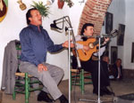 Al cante Juan A. Nuez "El Chozas"